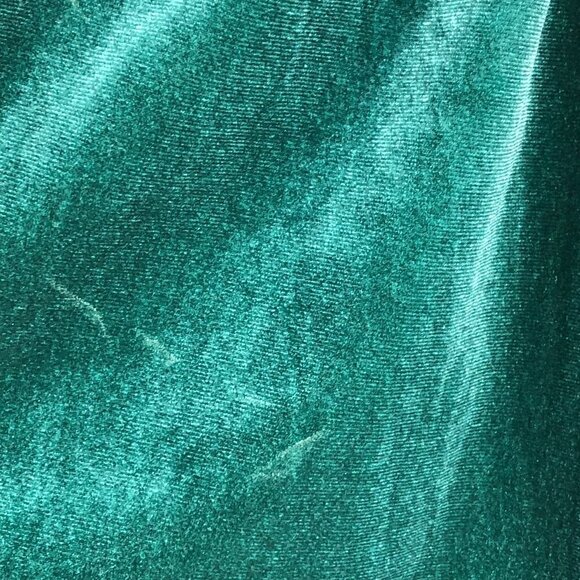 GAP Forest Green Smocked Velvet Long Sleeve Mini Dress Size  XSP - Picture 11 of 13